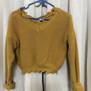 Mustard Moon & Madison Crop sweater- S